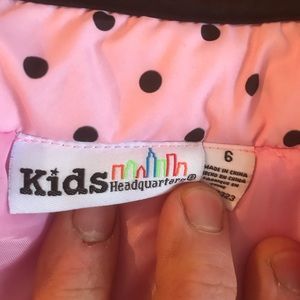 Girls pink puffer vest